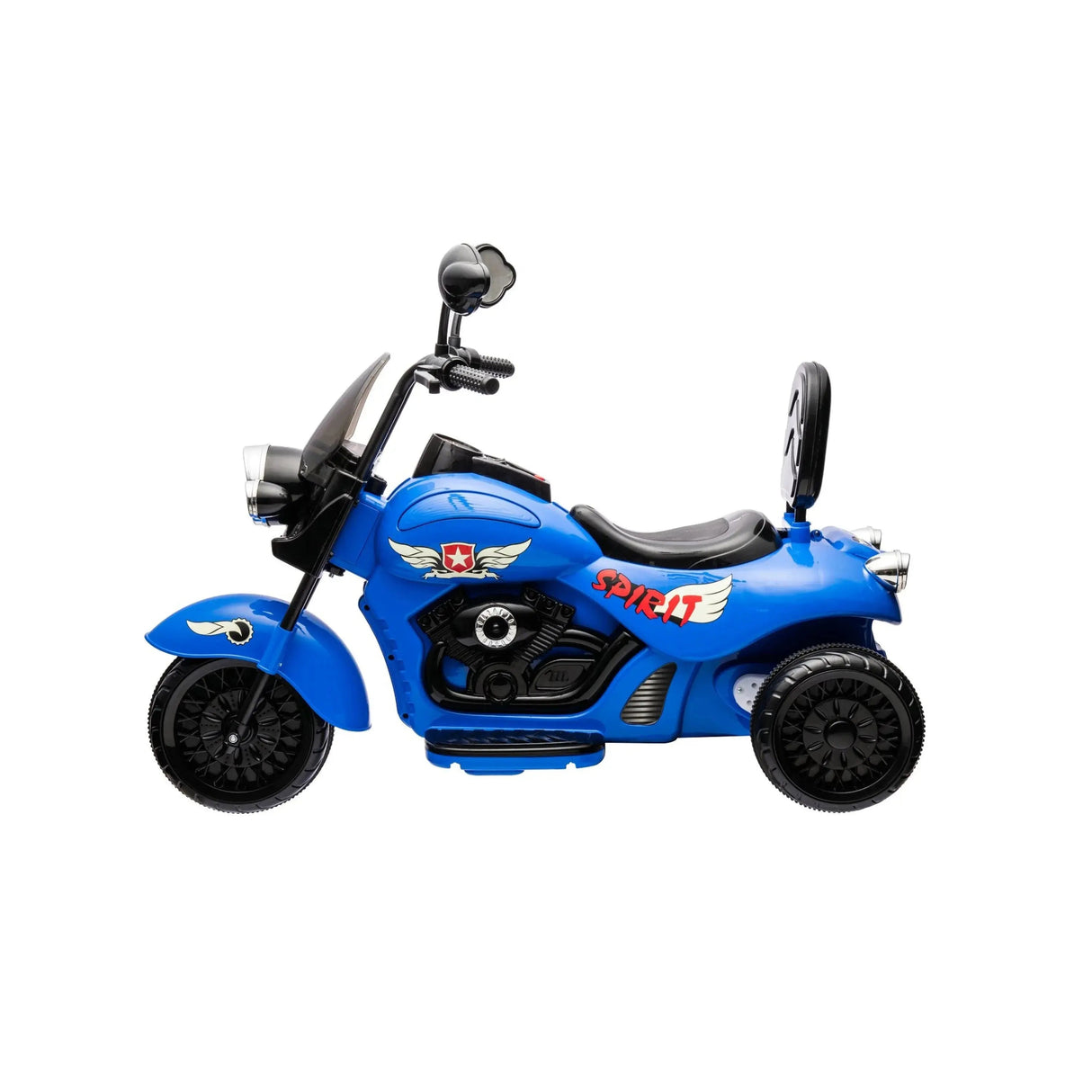 12V 35W Kids 3-Wheel Chopper-Style Cruiser Ride-On Motorcycle with LED Lights