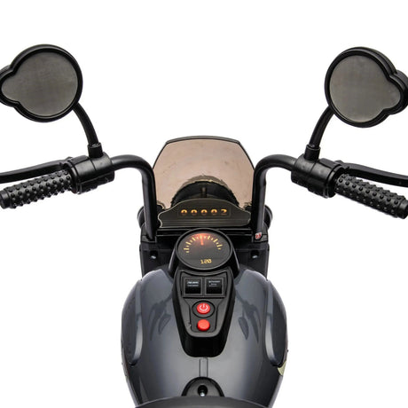 12V 35W Kids 3-Wheel Chopper-Style Cruiser Ride-On Motorcycle with LED Lights