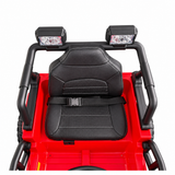 Red 12V Kids Ranger 4X4 Ride-On Jeep-Style Truck with EVA Tires, LED Lights, Music, Remote