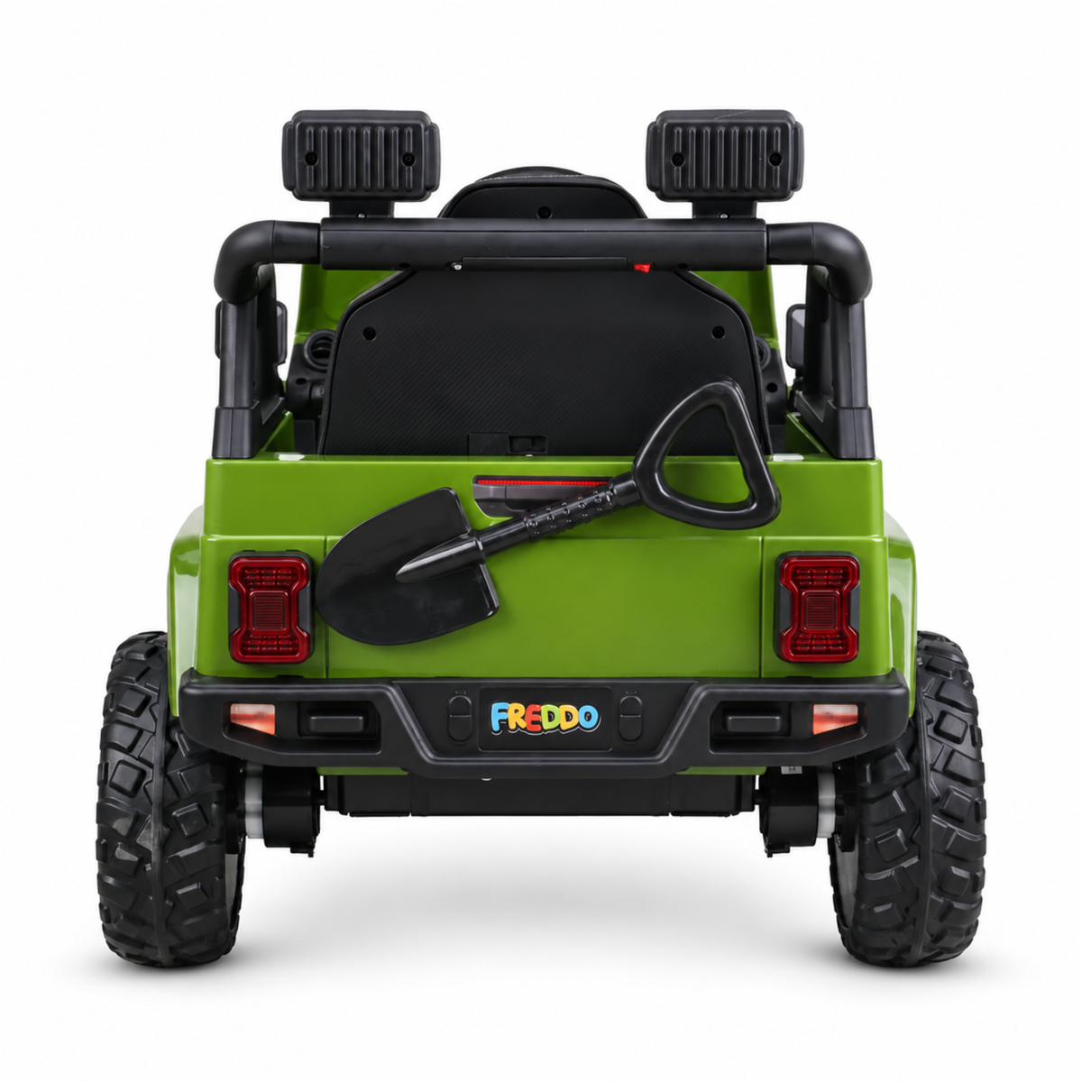 Green 12V Kids Ranger 4X4 Ride-On Jeep-Style Truck with EVA Tires, LED Lights, Music, Remote