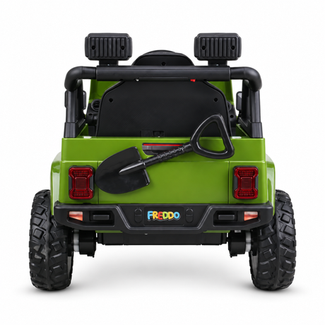 Green 12V Kids Ranger 4X4 Ride-On Jeep-Style Truck with EVA Tires, LED Lights, Music, Remote
