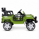 Green 12V Kids Ranger 4X4 Ride-On Jeep-Style Truck with EVA Tires, LED Lights, Music, Remote