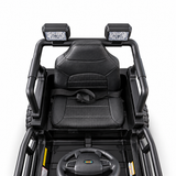 Black 12V Kids Ranger 4X4 Ride-On Jeep-Style Truck with EVA Tires, LED Lights, Music, Remote