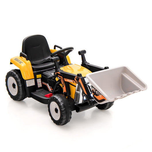 12V 1-Seater Kids Ride-On Excavator with Music, Adjustable Arm and Digger Bucket
