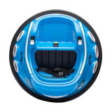 Blue 12V 360° Spin Electric Rechargeable Ride-On Bumper Car with LED Lights, Music, Remote Control