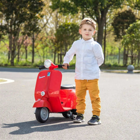12V Vespa Electric Ride-On Scooter with LED Lights, Music