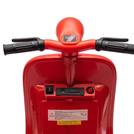 12V Vespa Electric Ride-On Scooter with LED Lights, Music
