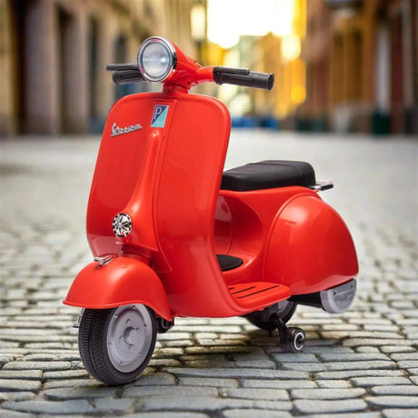 12V Vespa Electric Ride-On Scooter with LED Lights, Music