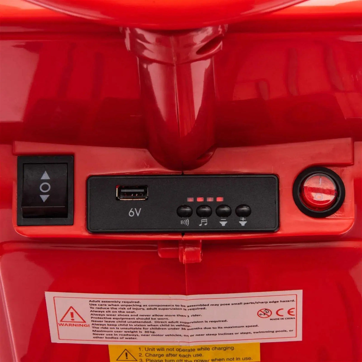 12V Vespa Electric Ride-On Scooter with LED Lights, Music