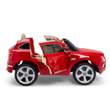 Red 12V Bentley Bentayaga Kids Licensed 1 Seater Ride On Car with Rubber Wheels, Remote