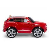 Red 12V Bentley Bentayaga Kids Licensed 1 Seater Ride On Car with Rubber Wheels, Remote