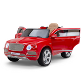 Red 12V Bentley Bentayaga Kids Licensed 1 Seater Ride On Car with Rubber Wheels, Remote