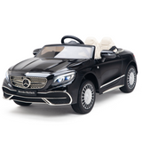 Black 12V Mercedes Benz Maybach S650 Kids 1 Seater Ride On Car with Rubber Wheels, Remote