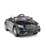 Black 12V Mercedes Benz Maybach S650 Kids 1 Seater Ride On Car with Rubber Wheels, Remote