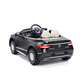 Black 12V Mercedes Benz Maybach S650 Kids 1 Seater Ride On Car with Rubber Wheels, Remote