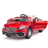 Red 12V Mercedes Benz Maybach S650 Kids 1 Seater Ride On Car with Rubber Wheels, Remote