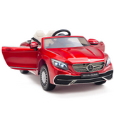 Red 12V Mercedes Benz Maybach S650 Kids 1 Seater Ride On Car with Rubber Wheels, Remote