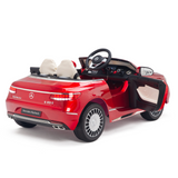 Red 12V Mercedes Benz Maybach S650 Kids 1 Seater Ride On Car with Rubber Wheels, Remote