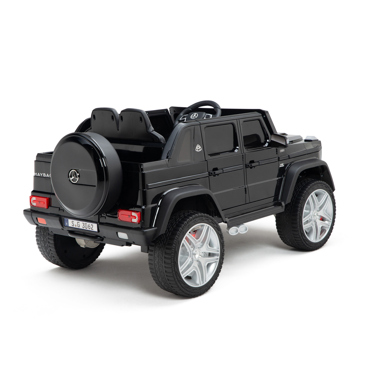 Black 12V Mercedes Benz Maybach G650s Kids 4X4 Ride on Car with Rubber Wheels, Remote