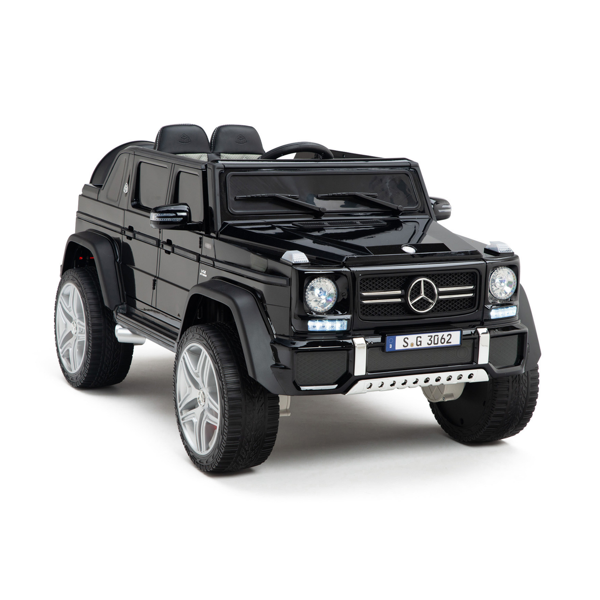 Black 12V Mercedes Benz Maybach G650s Kids 4X4 Ride on Car with Rubber Wheels, Remote