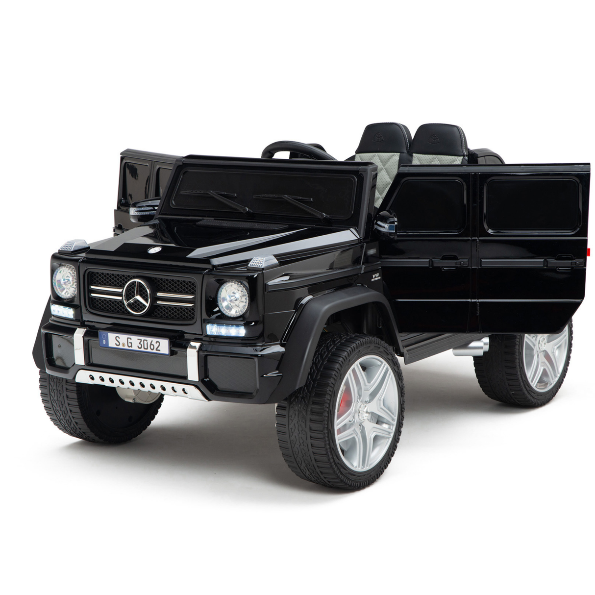 Black 12V Mercedes Benz Maybach G650s Kids 4X4 Ride on Car with Rubber Wheels, Remote