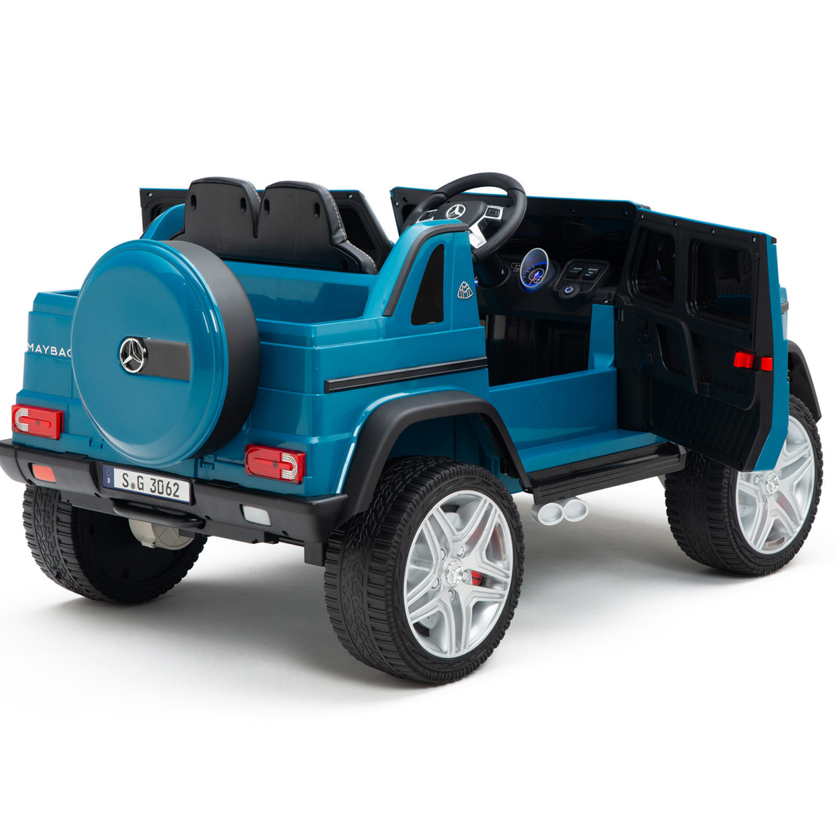 Blue 12V Mercedes Benz Maybach G650s Kids 4X4 Ride on Car with Rubber Wheels, Remote