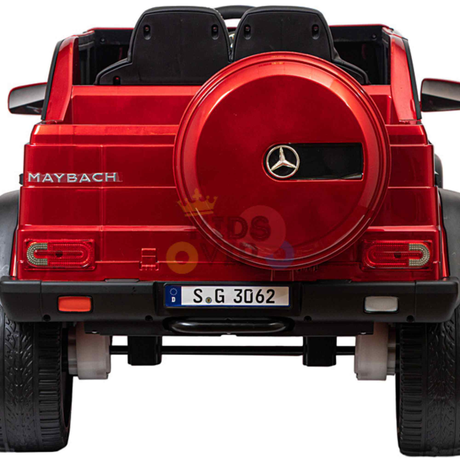 Burgundy Red 12V Mercedes Benz Maybach G650s Kids 4X4 Ride on Car with Rubber Wheels, Remote