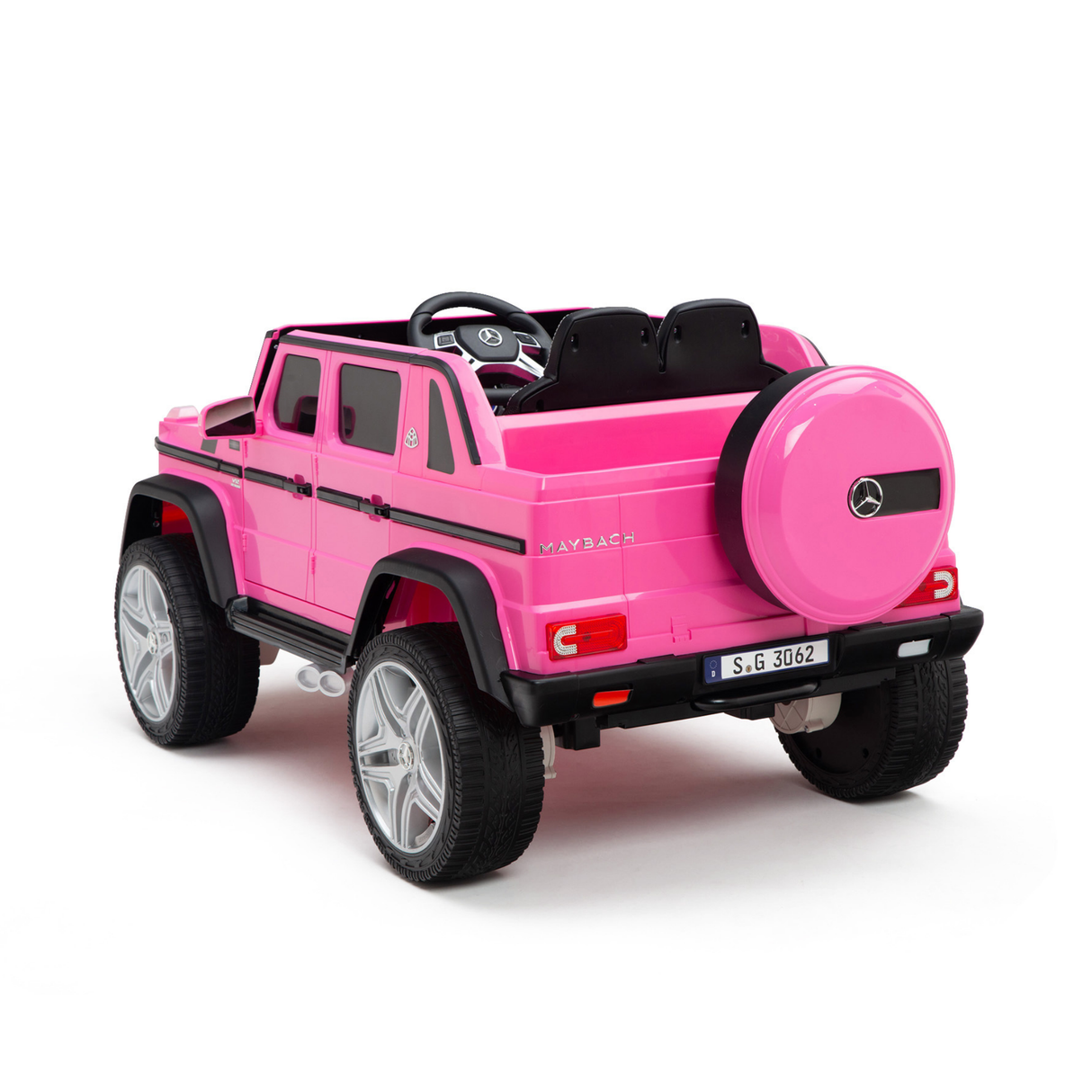 Pink 12V Mercedes Benz Maybach G650s Kids 4X4 Ride on Car with Rubber Wheels, Remote