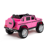 Pink 12V Mercedes Benz Maybach G650s Kids 4X4 Ride on Car with Rubber Wheels, Remote