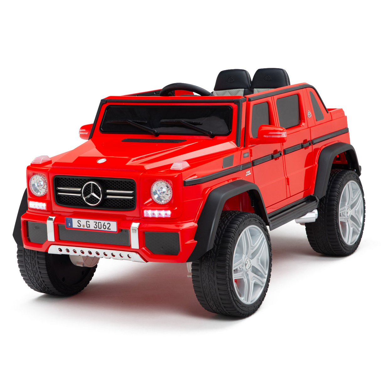 Red 12V Mercedes Benz Maybach G650s Kids 4X4 Ride on Car with Rubber Wheels, Remote