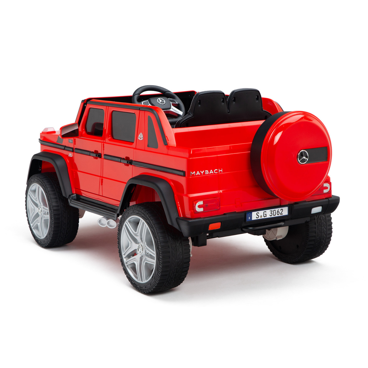 Red 12V Mercedes Benz Maybach G650s Kids 4X4 Ride on Car with Rubber Wheels, Remote