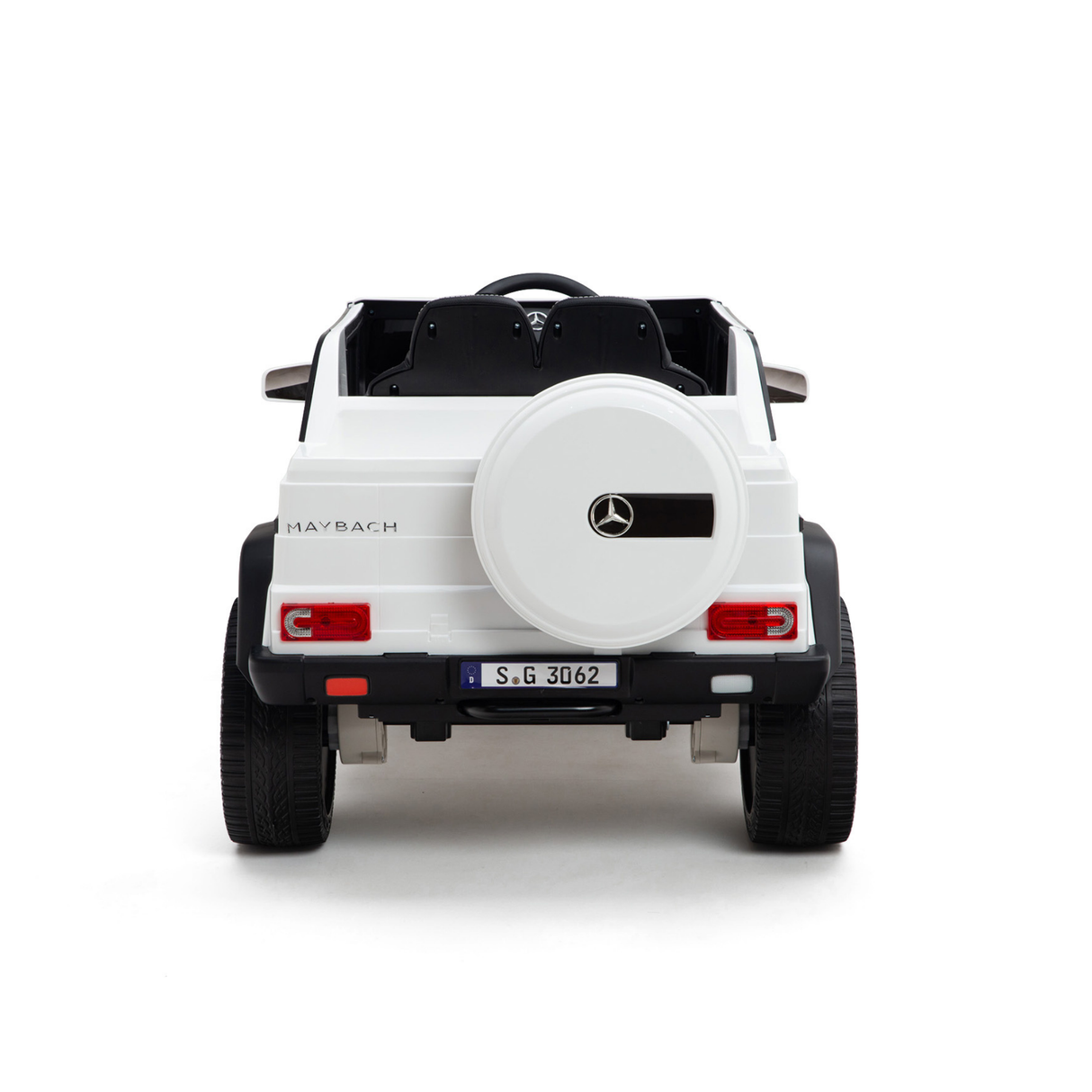 White 12V Mercedes Benz Maybach G650s Kids 4X4 Ride on Car with Rubber Wheels, Remote