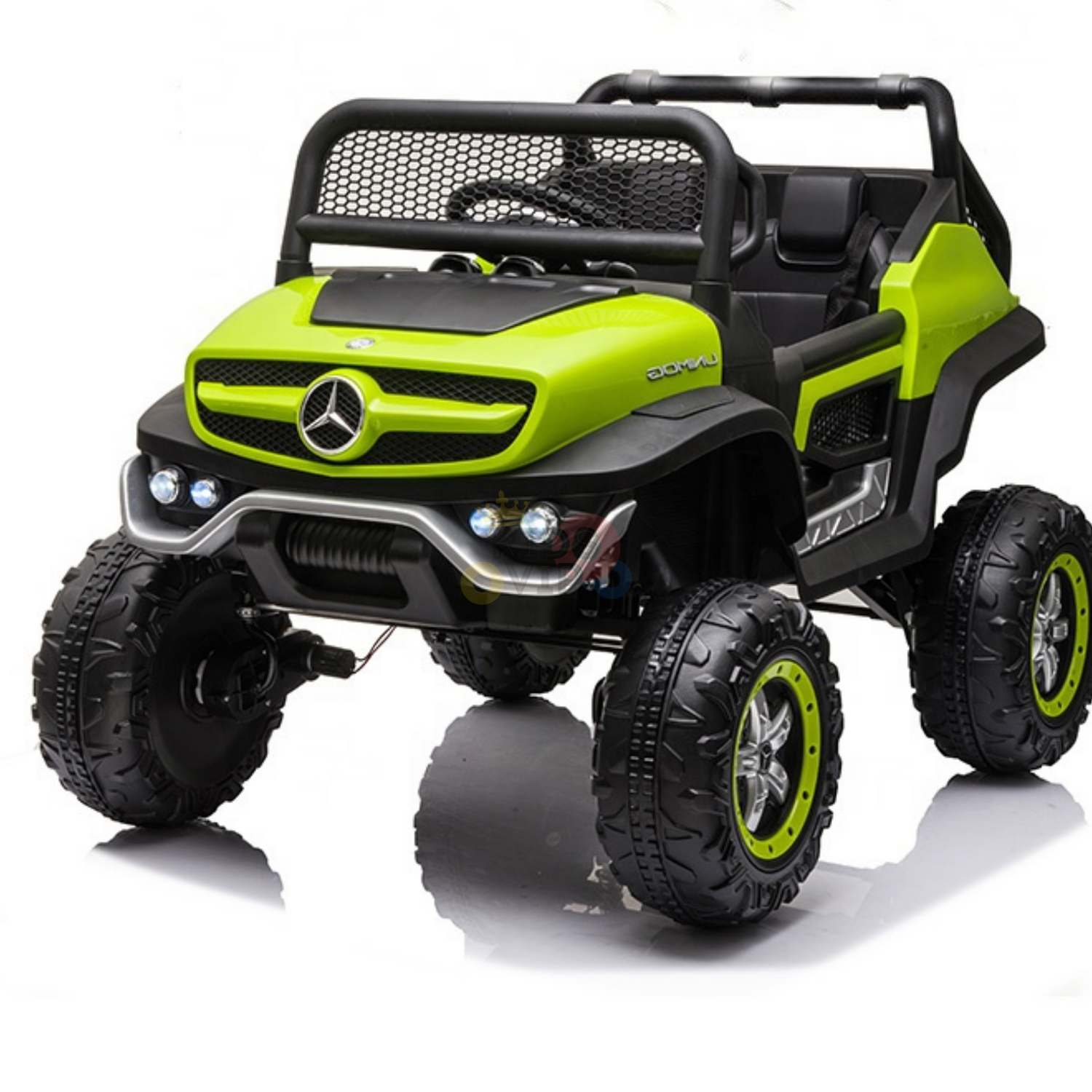 Green 12V/4X4 Official Mercedes Unimog Junior Ride On UTV, Remote Control