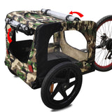 Pet Bike Trailer Dog Cart for Bicycle,Suitable for Small and Medium Pets, Easy Folding Cart Frame, Quick Release Wheel, Non-Slip Floor, Internal Leash