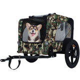 Pet Bike Trailer Dog Cart for Bicycle,Suitable for Small and Medium Pets, Easy Folding Cart Frame, Quick Release Wheel, Non-Slip Floor, Internal Leash