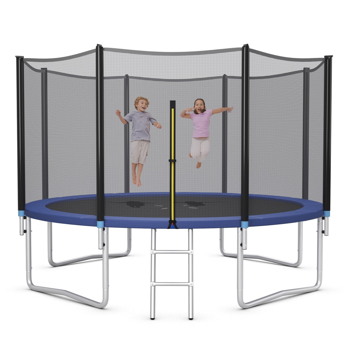 8/10/12/14/15/16 Feet Outdoor Trampoline Bounce Combo with Safety Closure Net Ladder-14 ft