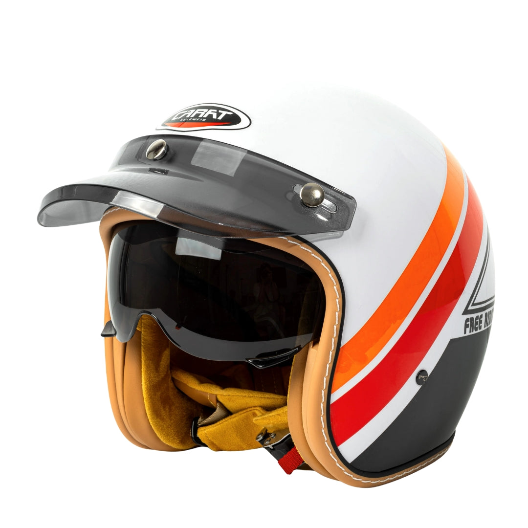 The Street King - Vintage Open Face Helmet - DOT & ECE Approved