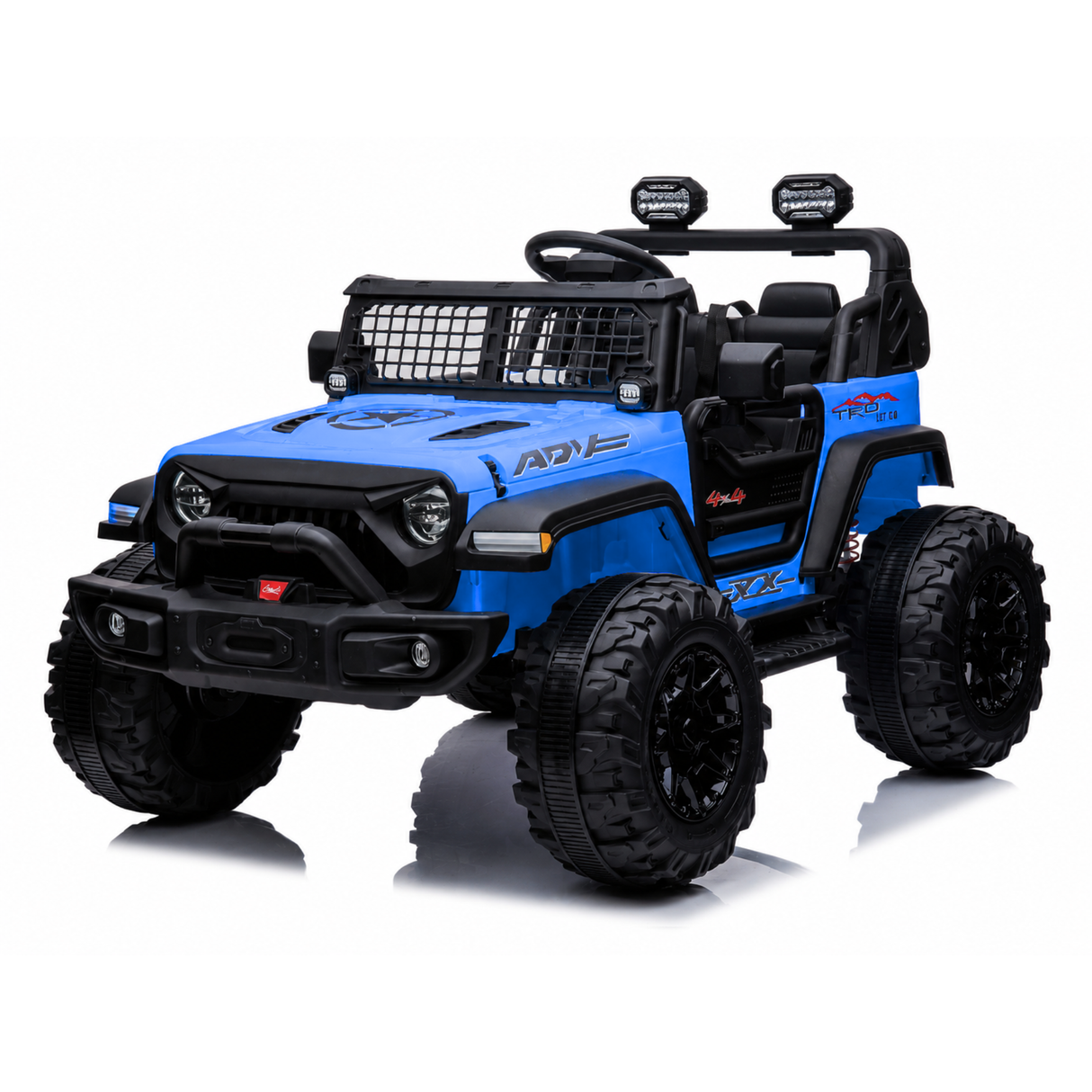 Blue 24V/4WD Xtreme Ride on Truck, Eva Wheels and Leather Seats
