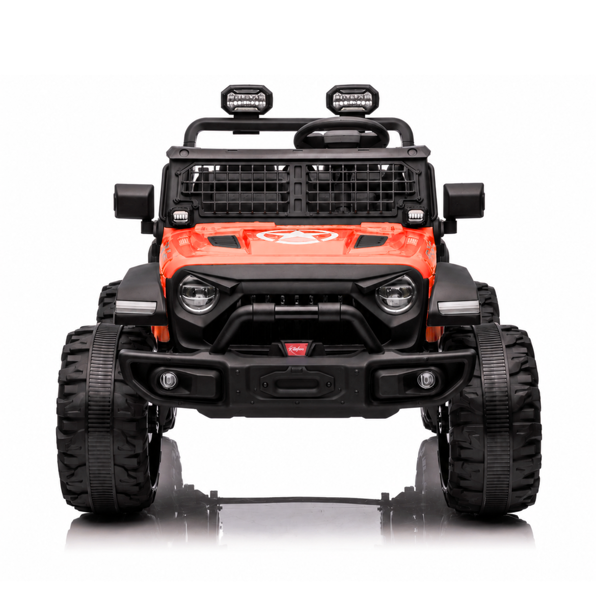 Orange 24V/4WD Xtreme Ride on Truck, Eva Wheels and Leather Seats