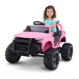 Pink 24V Chevrolet Silverado Kids Licensed 1 Seater Ride On Lifted Truck with Remote
