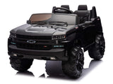 Black 24V Chevrolet Silverado Kids Licensed 2 Seater Ride On Truck with Music, Rc
