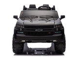 Black 24V Chevrolet Silverado Kids Licensed 2 Seater Ride On Truck with Music, Rc