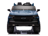 Blue 24V/4WD Premium Chevrolet Silverado Kids Licensed 2 Seater Ride On Truck with RC