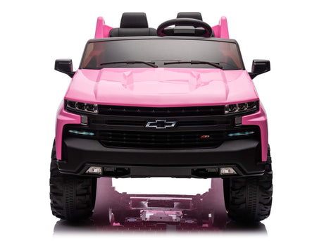 Pink 24V/2WD Chevrolet Silverado Kids Licensed 2 Seater Ride On Truck with Music, Rc