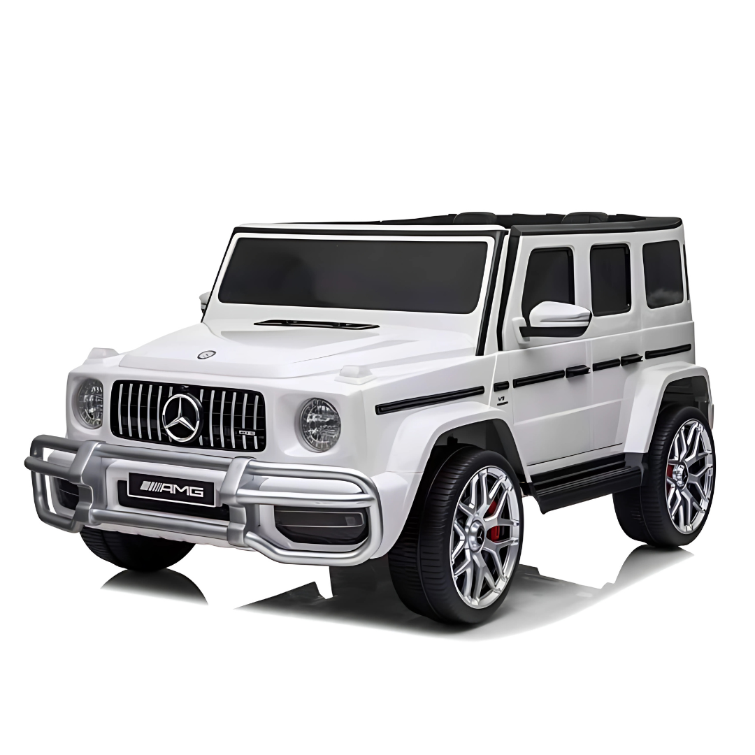 White 24V/4x4 Official Mercedes Benz G63 Ride On Car with EVA Wheels, Music & RC