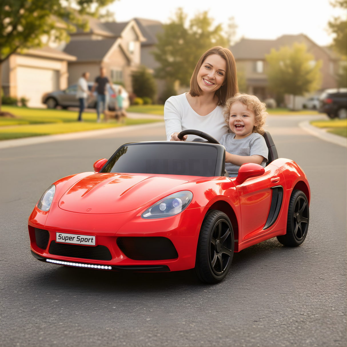 Red 24V/180W SuperSport XXL Big Kids Ride-On Car W/ Real Rubber Tires & Brushless Motor