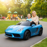 Metallic Blue 24V/180W SuperSport XXL Big Kids Ride-On Car W/ Real Rubber Tires & Brushless Motor
