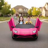 Pink 24V/180W Lamborghini SV Limited Edition XXL Ride-On Supercar with Air-Filled Rubber Tires — 9MPH