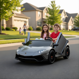 Grey 24V/180W Lamborghini SV Limited Edition XXL Ride-On Supercar with Air-Filled Rubber Tires — 9MPH