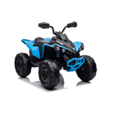 Blue 24V Can-Am Renegade 4X4 Premium Edition Ride-On Quad ATV for Kids with EVA Tires, Lights, Music
